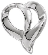 14K Gold Heart Pendant – 18x16mm