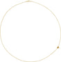 14K Gold Sideways Off-Center Heart Necklace - Yellow Gold