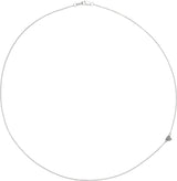 Platinum Sideways Off-Center Heart Necklace