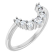 Platinum Round Natural Diamond Contour Band - 1/3 CTW