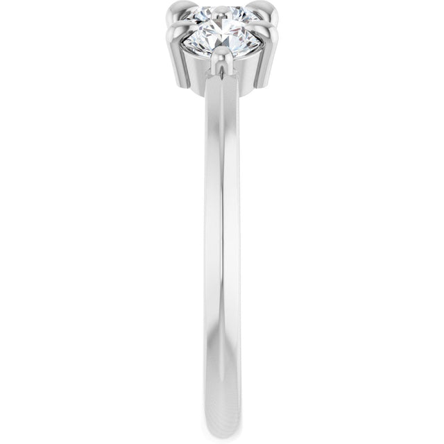 Platinum Round Lab-Grown Diamond Three-Stone Anniversary Band - 1/4-3/4 CTW - view 4