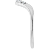 Platinum Round Lab-Grown Diamond Contour Band - 1/6 CTW - view 4