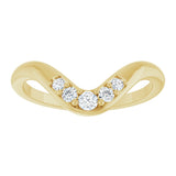 14K Gold Round Lab-Grown Diamond Contour Band - 1/6 CTW - Yellow Gold - view 3