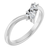 Platinum Marquise Natural Diamond Contour Band - 1/8 CTW (Style 126926)