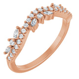 14K Gold Marquise Lab-Grown Diamond Anniversary Band - 1/3 CTW - Rose Gold