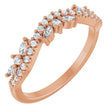 14K Gold Marquise Natural Diamond Anniversary Band - 1/3 CTW - Rose Gold