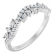 Platinum Marquise Natural Diamond Anniversary Band - 1/3 CTW
