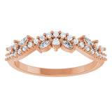 14K Gold Marquise Lab-Grown Diamond Anniversary Band - 1/3 CTW - Rose Gold - view 3