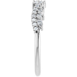 14K Gold Marquise Natural Diamond Anniversary Band - 1/3 CTW - White Gold - view 4