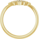 14K Gold Marquise Lab-Grown Diamond Contour Band - 1/8 CTW - Yellow Gold - view 2