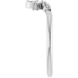 Platinum Marquise Natural Diamond Contour Band - 1/8 CTW - view 4