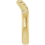 14K Gold Round Lab-Grown Diamond Contour Band - 08 CTW - Yellow Gold - view 4