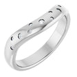 Platinum Round Natural Diamond Contour Band - 1/8 CTW