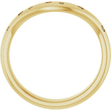 14K Gold Round Lab-Grown Diamond Contour Band - 08 CTW - Yellow Gold - view 2