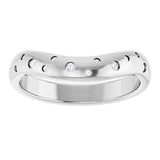 Platinum Round Lab-Grown Diamond Contour Band - 08 CTW - view 3
