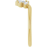14K Gold Pear Lab-Grown Diamond Contour Band - 1/2 CTW - Yellow Gold - view 4