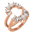14K Gold Pear Lab-Grown Diamond Ring Guard - 1 CTW - Rose Gold