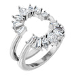Platinum Pear Lab-Grown Diamond Ring Guard - 1 CTW