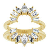 14K Gold Pear Lab-Grown Diamond Ring Guard - 1 CTW - Yellow Gold - view 3