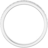 14K Gold Square Lab-Grown Diamond Accented Band - 3/8-7/8 CTW - White Gold - view 2