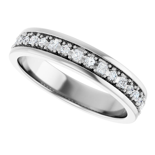 Platinum Square Lab-Grown Diamond Accented Band - 3/8-7/8 CTW - view 5