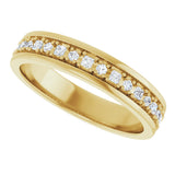 14K Gold Square Lab-Grown Diamond Accented Band - 3/8-7/8 CTW - Yellow Gold - view 5