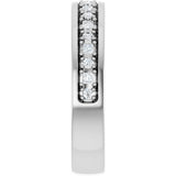 Platinum Square Lab-Grown Diamond Accented Band - 3/8-7/8 CTW - view 4