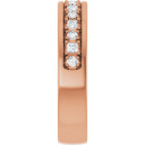 14K Gold Square Lab-Grown Diamond Accented Band - 3/8-7/8 CTW - Rose Gold - view 4