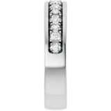 Platinum Square Natural Diamond Accented Band - 3/8-3/4 CTW - view 4
