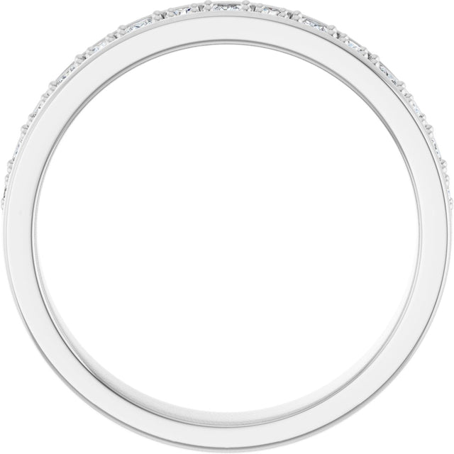 Platinum Square Lab-Grown Diamond Accented Band - 3/8-7/8 CTW - view 2
