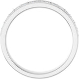 14K Gold Square Natural Diamond Accented Band - 3/8-3/4 CTW - White Gold - view 2