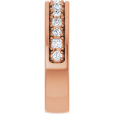 14K Gold Square Lab-Grown Diamond Accented Band - 3/8-7/8 CTW - Rose Gold - view 4