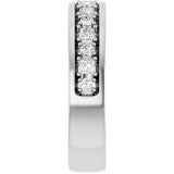 14K Gold Square Natural Diamond Accented Band - 3/8-3/4 CTW - White Gold - view 4
