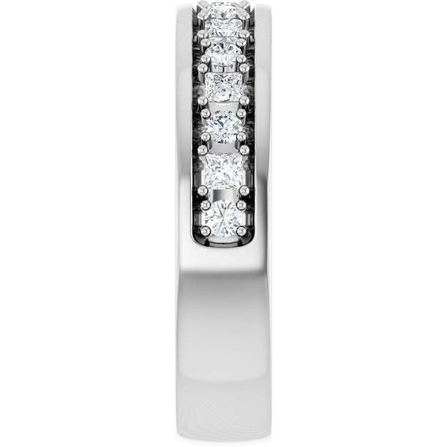 Platinum Square Lab-Grown Diamond Accented Band - 3/8-7/8 CTW - view 4
