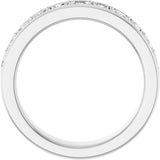 14K Gold Square Lab-Grown Diamond Accented Band - 1-1 1/3 CTW - White Gold - view 2