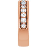 14K Gold Square Lab-Grown Diamond Accented Band - 3/8-7/8 CTW - Rose Gold - view 4