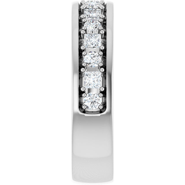 Platinum Square Lab-Grown Diamond Accented Band - 3/8-7/8 CTW - view 4