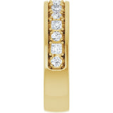 14K Gold Square Lab-Grown Diamond Accented Band - 3/8-7/8 CTW - Yellow Gold - view 4