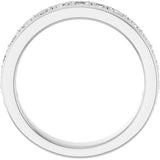 Platinum Square Natural Diamond Accented Band - 1-1 1/3 CTW - view 2