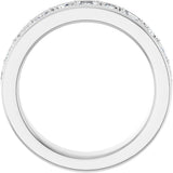 14K Gold Square Lab-Grown Diamond Accented Band - 1-1 1/3 CTW - White Gold - view 2