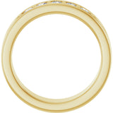 14K Gold Round Lab-Grown Diamond Accented Band - 1/2 CTW - Yellow Gold - view 7