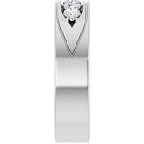 Platinum Round Lab-Grown Diamond Accented Band - 1/2 CTW - view 9