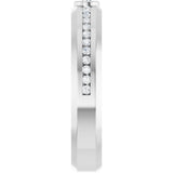 Platinum Round Lab-Grown Diamond Accented Band - 2.5mm Stones - view 4