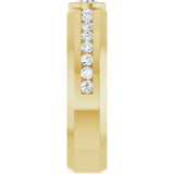 14K Gold Round Lab-Grown Diamond Accented Band - 4.1mm Stones - Yellow Gold - view 4