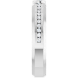 Platinum Round Lab-Grown Diamond Accented Band - 3mm Stones - view 4
