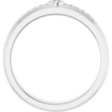 Platinum Round Lab-Grown Diamond Accented Band - 2.5mm Stones - view 2