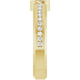 14K Gold Oval Lab-Grown Diamond Accented Band - 5x3mm Stones - Yellow Gold - view 4