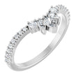 Platinum Marquise Natural Diamond Contour Band - 1/3 CTW