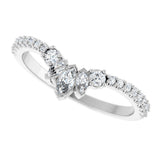 14K Gold Marquise Lab-Grown Diamond Contour Band - 1/3 CTW - White Gold - view 5