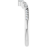 Platinum Marquise Lab-Grown Diamond Contour Band - 1/6 CTW - view 4